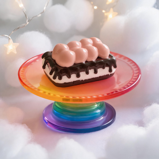 Pink Bubble Chocolate Eclair Cake Silicone Squishy Toy