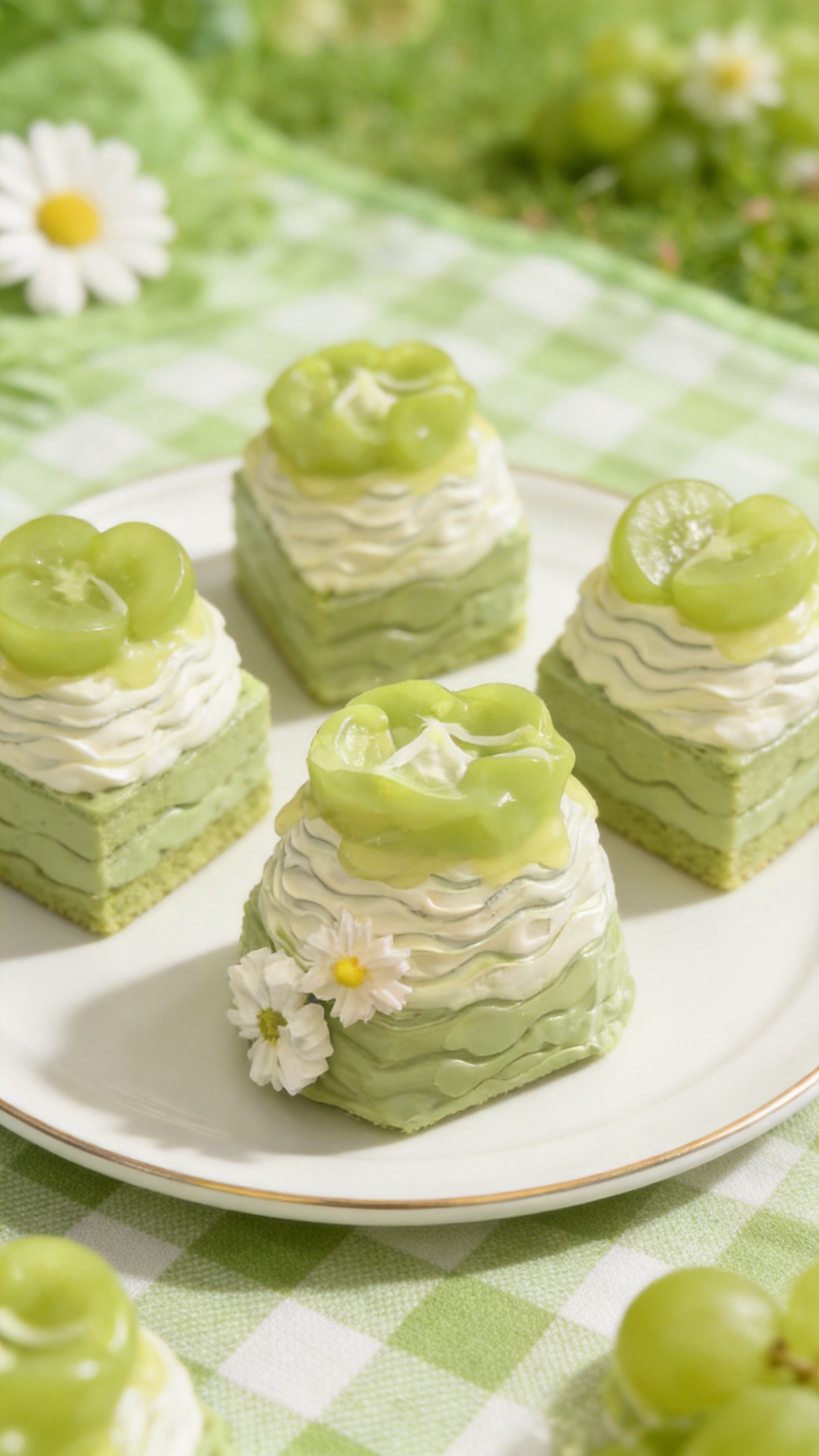 Green Grape Cake Silicone Squishy Toy