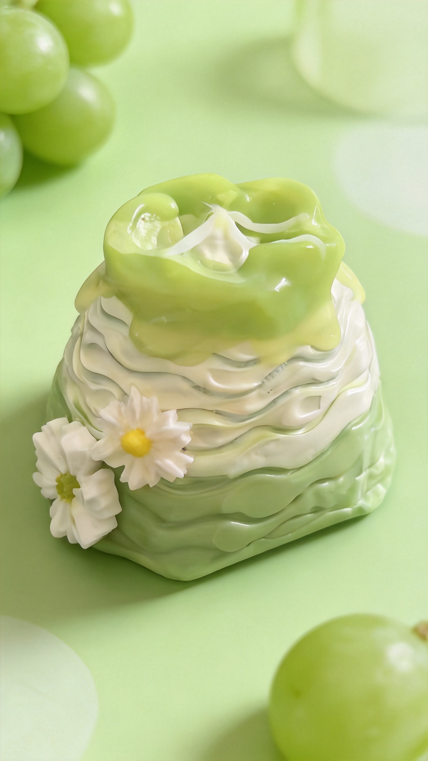 Green Grape Cake Silicone Squishy Toy