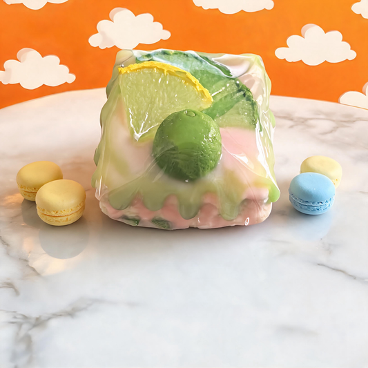 Lime Macaron Cake Silicone Squishy Toy