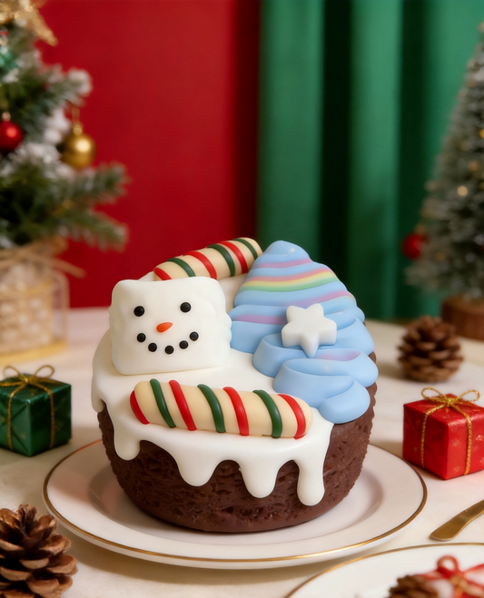 Christmas Snowman Silicone Squishy | Food-Grade Stress Relief Toy