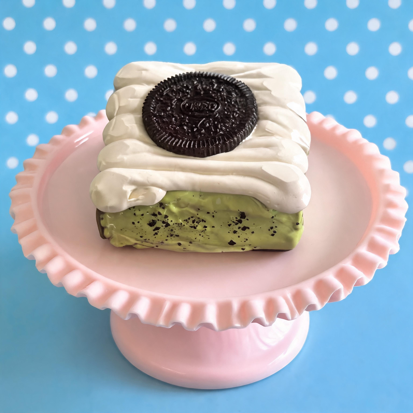 Matcha Oreo Cake Silicone Squishy Toy