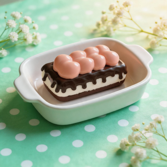 Pink Bubble Chocolate Eclair Cake Silicone Squishy Toy