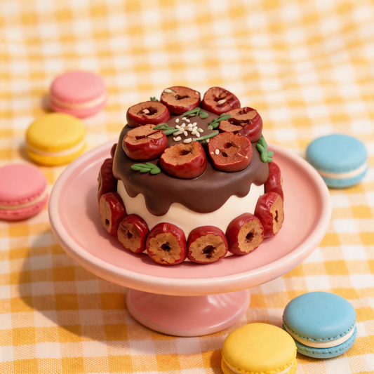 Red Date Chocolate Cake Silicone Squishy Toy