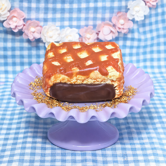Caramel Waffle Chocolate Cake Silicone Squishy Toy