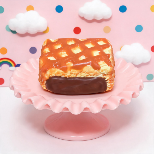 Caramel Waffle Chocolate Cake Silicone Squishy Toy