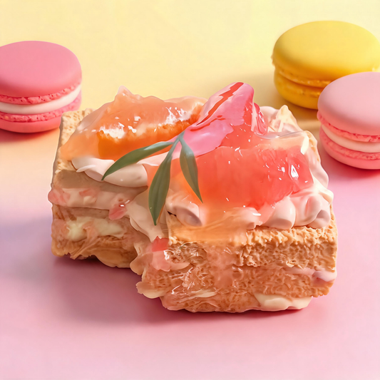 Peach Mille-Feuille Silicone Squishy Toy