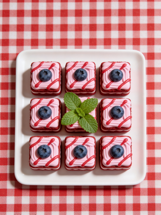 Red Velvet Blueberry Cake Squishy