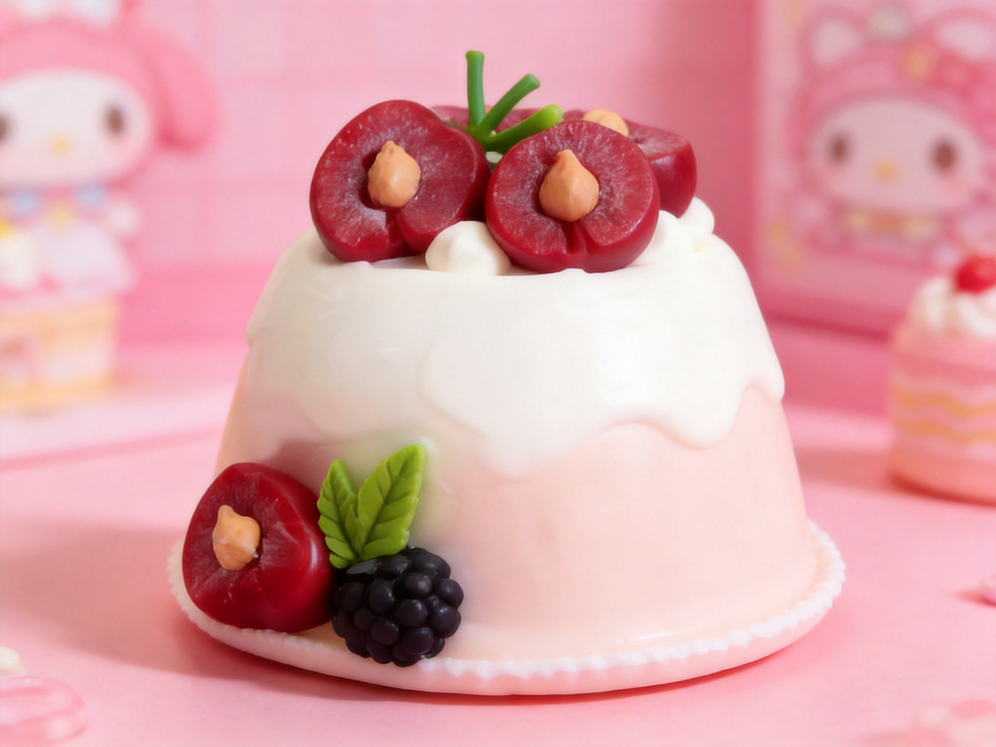 Cherry Cake Silicone Squishy Toy